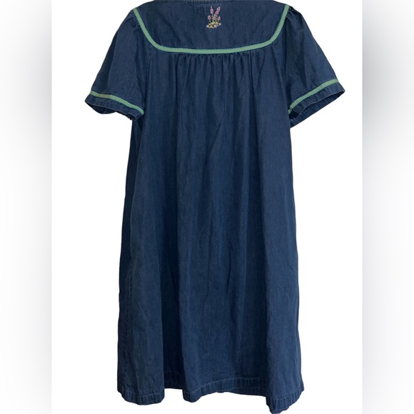go softly patio Dresses Go Softly Patio Denim Chambray Embroidered
